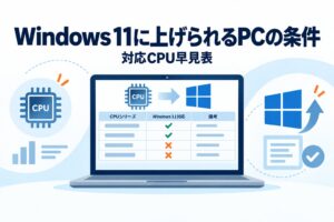 Windows 11に上げられるPCの条件｜対応CPU早見表