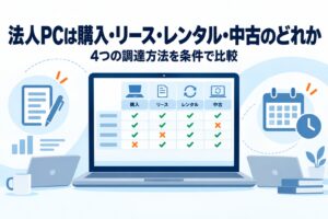 法人PCは購入・リース・レンタル・中古のどれか
