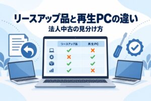 リースアップ品と再生PCの違い｜法人中古の見分け方