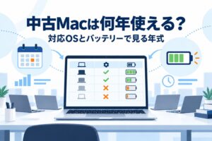 中古Macは何年使える？対応OSとバッテリーで見る年式