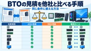 BTOの見積を他社と比べる手順｜同じ条件に揃える方法