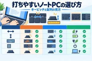 打ちやすいノートPCの選び方｜キーピッチと配列の見方