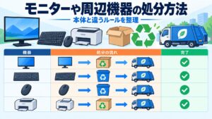 モニターや周辺機器の処分方法｜本体と違うルールを整理